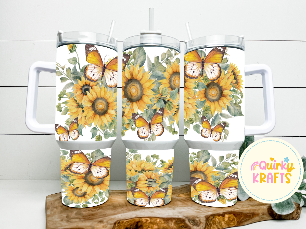 Butterflies and Sunflowers