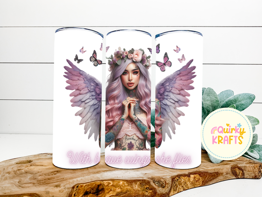 With brave wings she flies